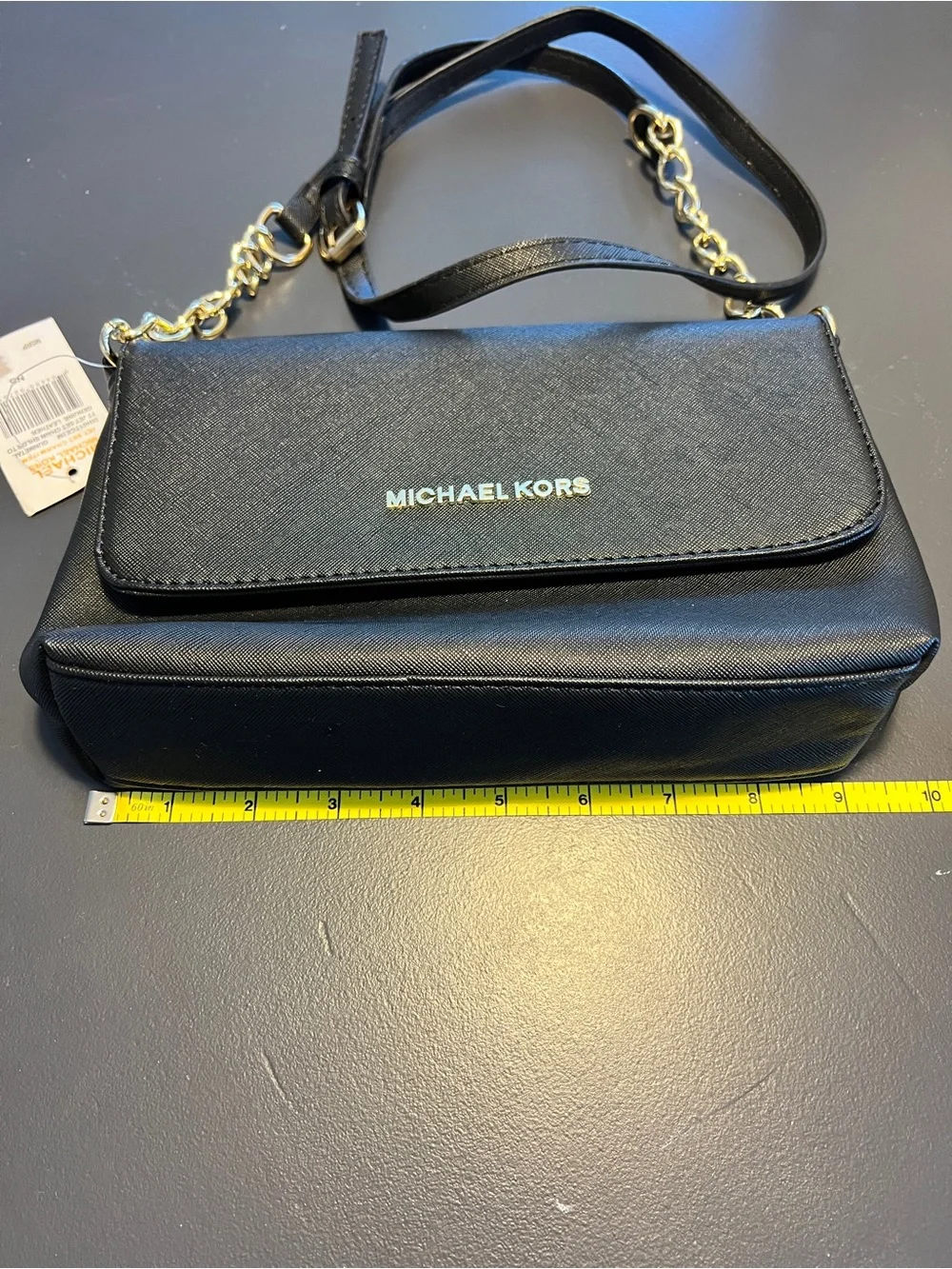 Michael Kors Jet Set Small Saffiano Pouchette with Gold Logo